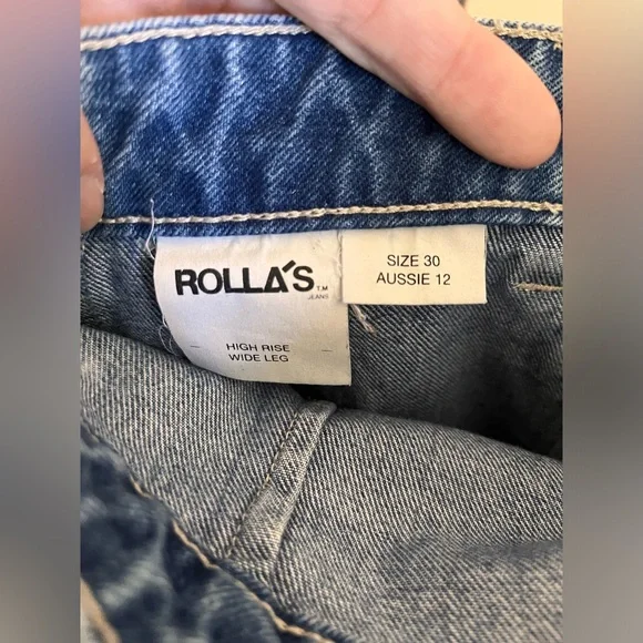 COPY - ROLLA’S High Rise Wide Leg Sailor Jeans size 30 Aussie 12 - Picture 2 of 8